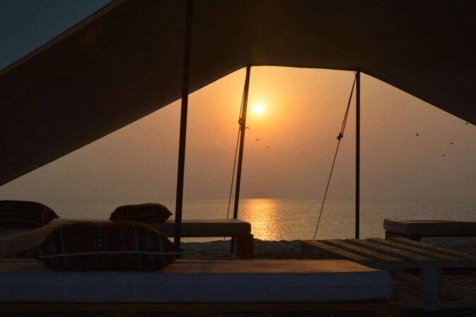 Desert Safari Sunset Boat View