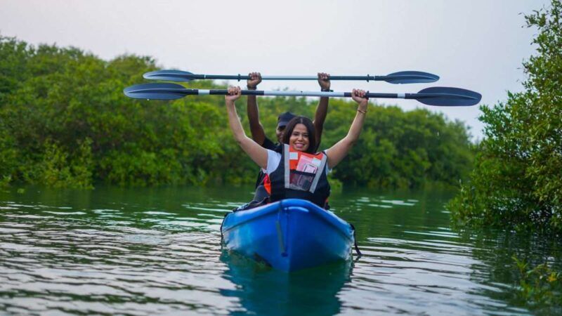 purple island kayaking view